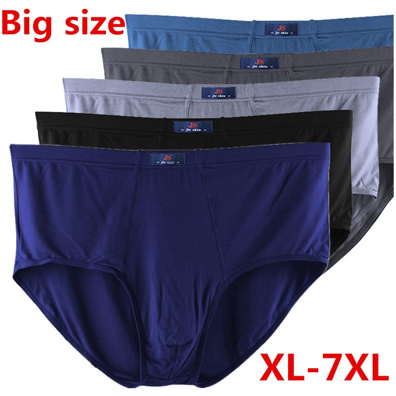 Big Size Underwear Men Solid Panties Briefs Pouch Male Underpants Shorts Homme Undies Undershorts 2XL 3XL 4XL 5XL 6XL 7XL