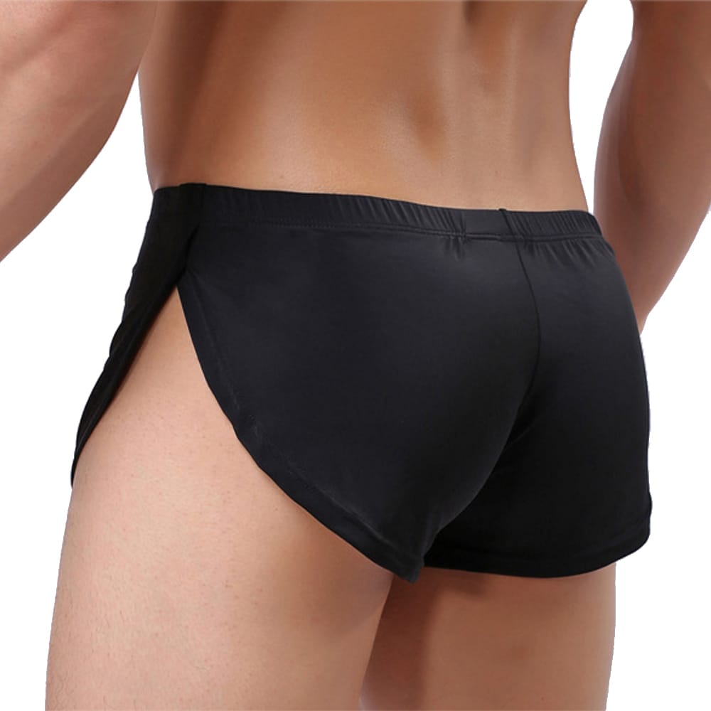 CLEVER-MENMODE Men Nightwear Sexy Boxer Side Split Sleepwear Lounge Underwear Trunks Shorts Low Rise cueca Boxers Underpants
