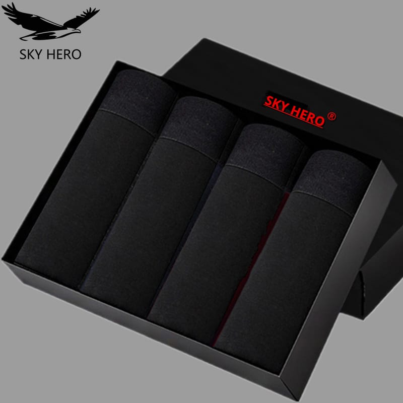 4pcs/Lot Men's Panties Boxers Shorts Homme Underpants Cotton Underwear Calzoncillos Hombre for Man Sexy Male Trunk Underpanties