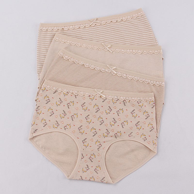 5XL Women's Panties Cotton Underwear Girls Briefs Female  Intimates Breathable Sexy Lingerie Plus Size Pantys Short Underpants