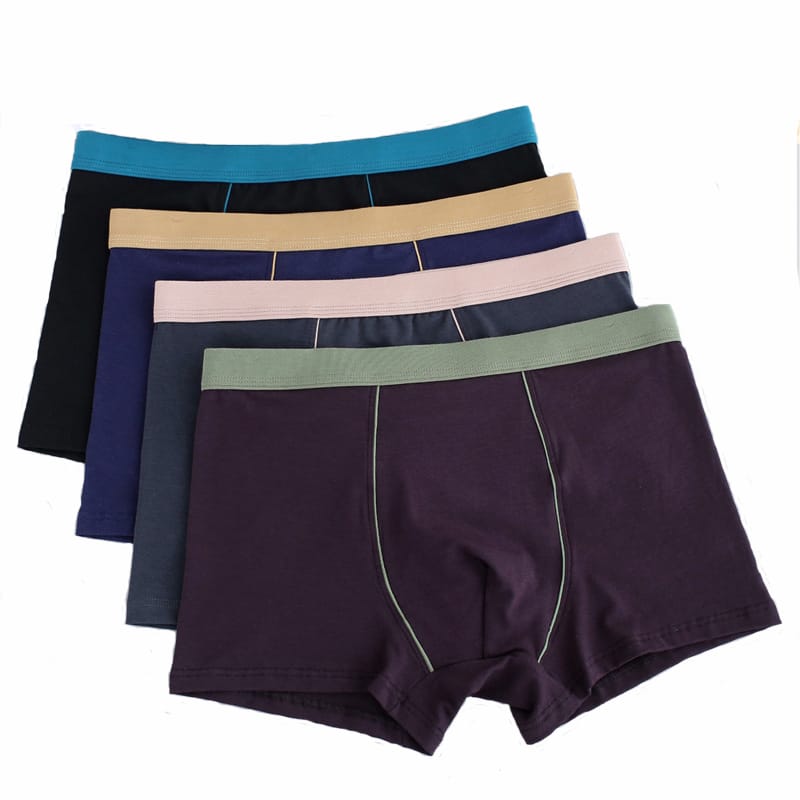 4Pcs/lot Plus Size Cotton Underwear Men's Boxers Homme Comfortable Breathable Underpants Male Boxer Shorts Soft fat guy 125kg