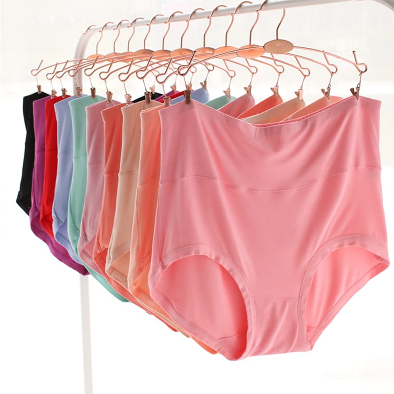 High Quality Modal Plus Size High Waist Panties Women Plus Big Size Underwear Female Red Briefs 4XL