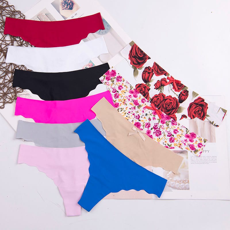 lady Lowest price cotton heart multi-color Sexy cozy comfortable  Briefs  thongs women Underwear Lingerie for women 3pcs