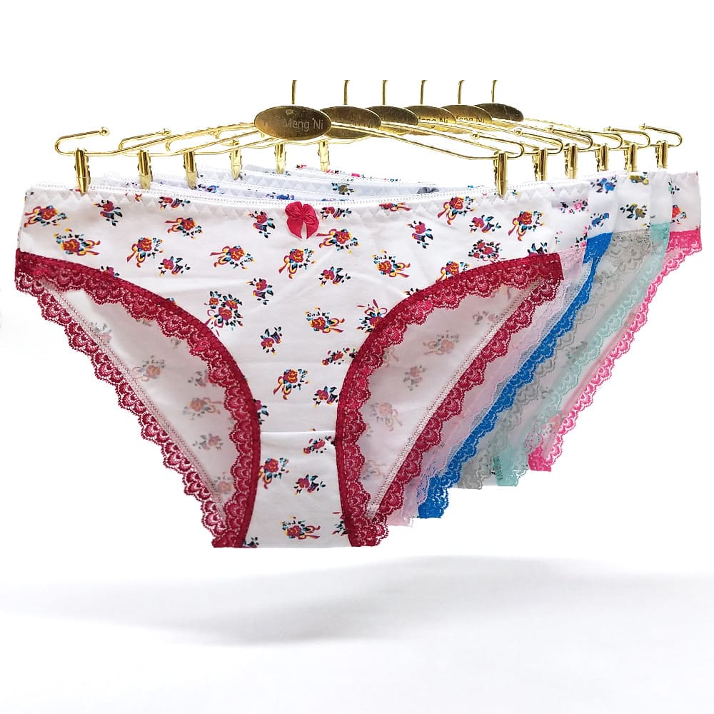Free Shipping 5Pcs/lot Hot Sexy Low-waist Panties Cotton Women's Printing Briefs Ladies Ladies Underwear 89396