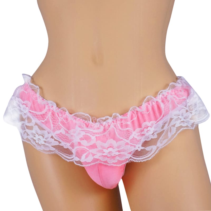 Men's Underwear Lace underpants male panties Shorts Porno Pussy Pants Adult Sissy Maid Lace Shiny Bikini Thongs jockstrap