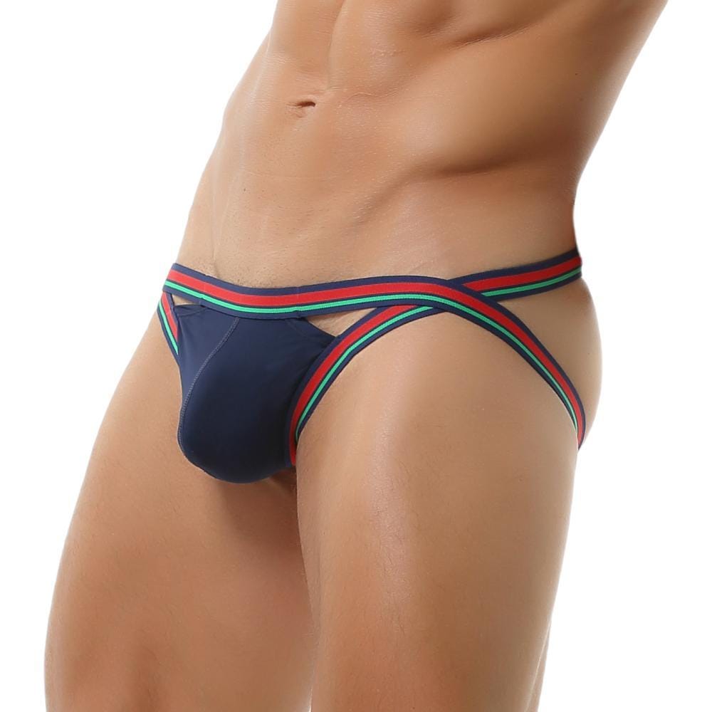 SEOBEAN Sexy Men's Underwear Thongs Men Jockstrap Underpants Hollow Out Thong G string Briefs