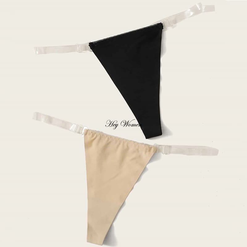 Sexy Panties for Women Transparent Strap Thong Nylon G-string V-Waist seamless Underpants T-back Lady Bikini Underwear