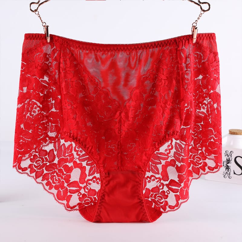 Large Size with High Waist Panties for Women Underwear Plus Size Sexy Lace Panties Female Big Size Briefs Mesh Lingerie Xxxl 4XL