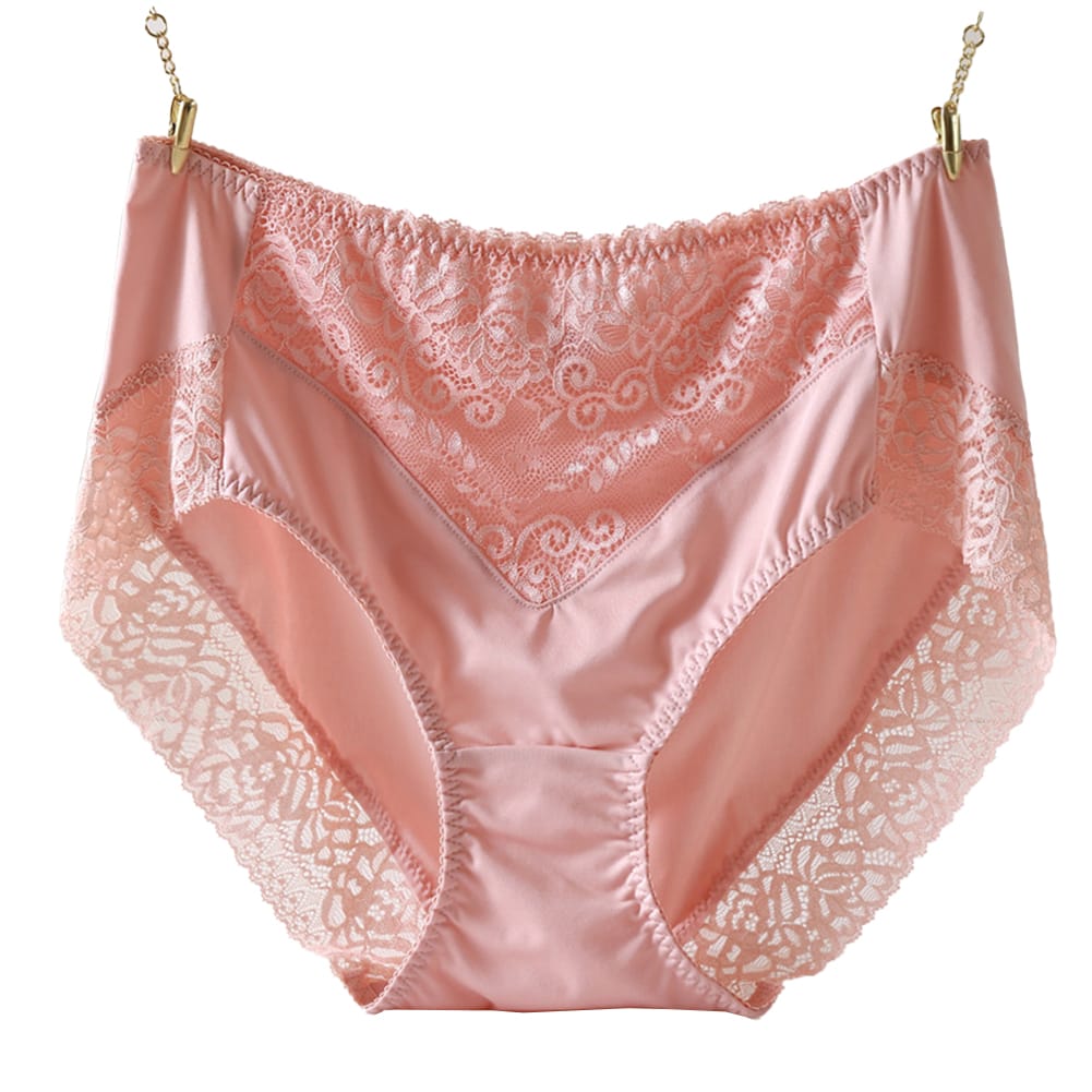 Plus Size Sexy Women's Underwear Fat Panties Briefs Soft High Waist Lace Knickers Flower Briefs Female Underwear Underpanties