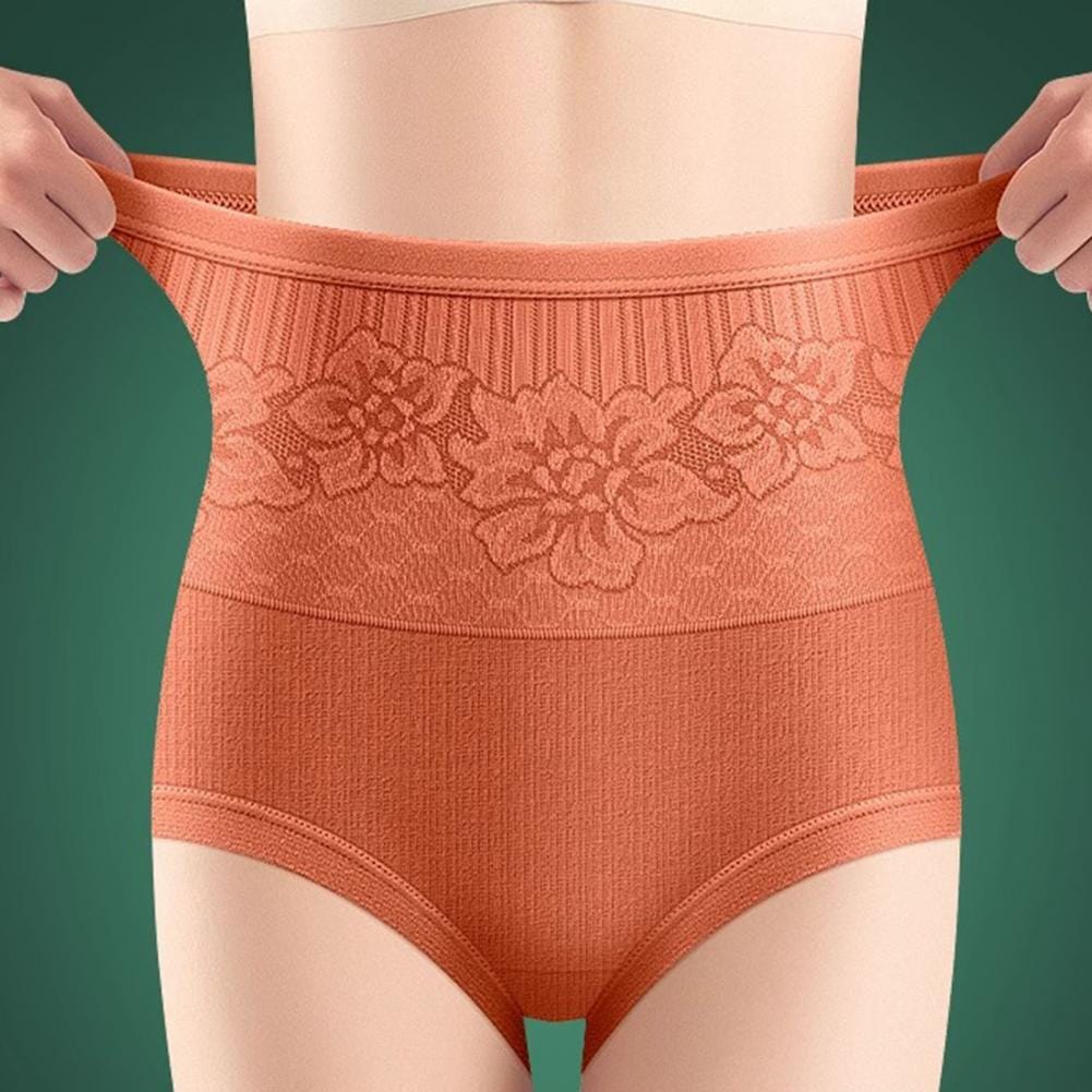 Thick Plush Women Underpants Winter Warm Underwear Uterus Protection High Waist Tummy Control Elastic Soft Lady Panties Briefs