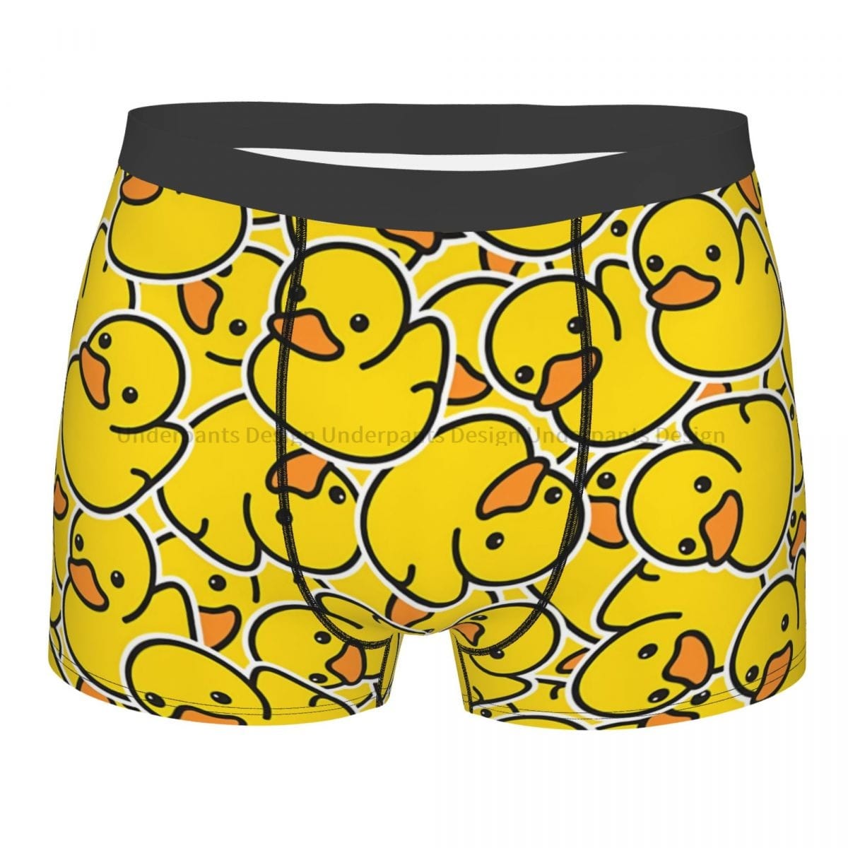 Yellow Classic Rubber Duck Gothic Underpants Breathbale Panties Men's Underwear Print Shorts Boxer Briefs