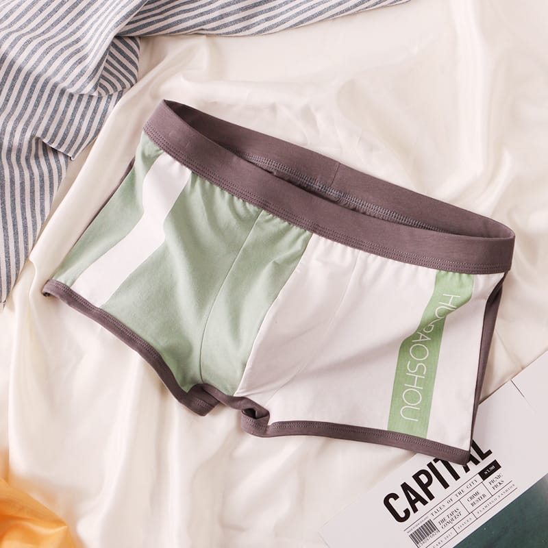 Men Boxer Shorts Gays Convex Pouch Panties Underwear Summer Cotton Color Boxer Shorts Personalized Pants Relaxed Sports Lingerie