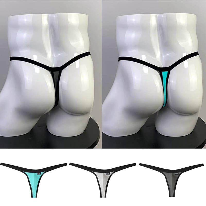 Men Sexy Briefs G-string Bulge Pouch Thongs Panties T-Back Underwear Low Waist Bkini Elastic Invisible Breathable Lingerie