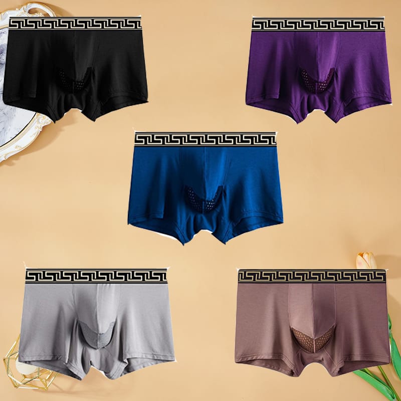 New Men's Modal Panties Underpants Elephant Trunk Separated Underwear Bullet Separated Comfortable Breathable Sexy Boxer Briefs