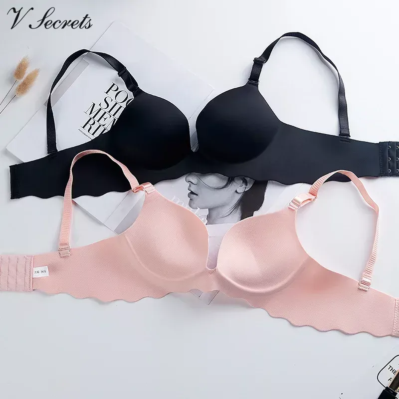 Wireless Thin Bras Corset Sexy Women Push Up Underwear One Piece Lingerie Ladies Breathable Bralette Candy Color Soutien Gorges