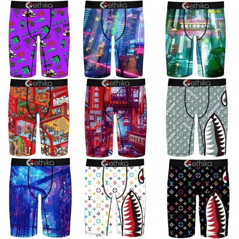 men's underwear boxer fashion print men's panties underwear men's panties boxer shorts shorts pants plus size breathable men's b
