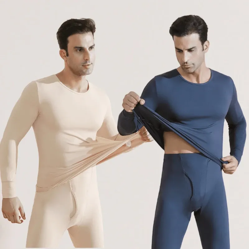 Man Winter Thermal Underwear Suit Plus Velvet Thickened Long Johns Fleece Keep Warm Lingerie Plus Size Sexy Pajamas Set Homewear