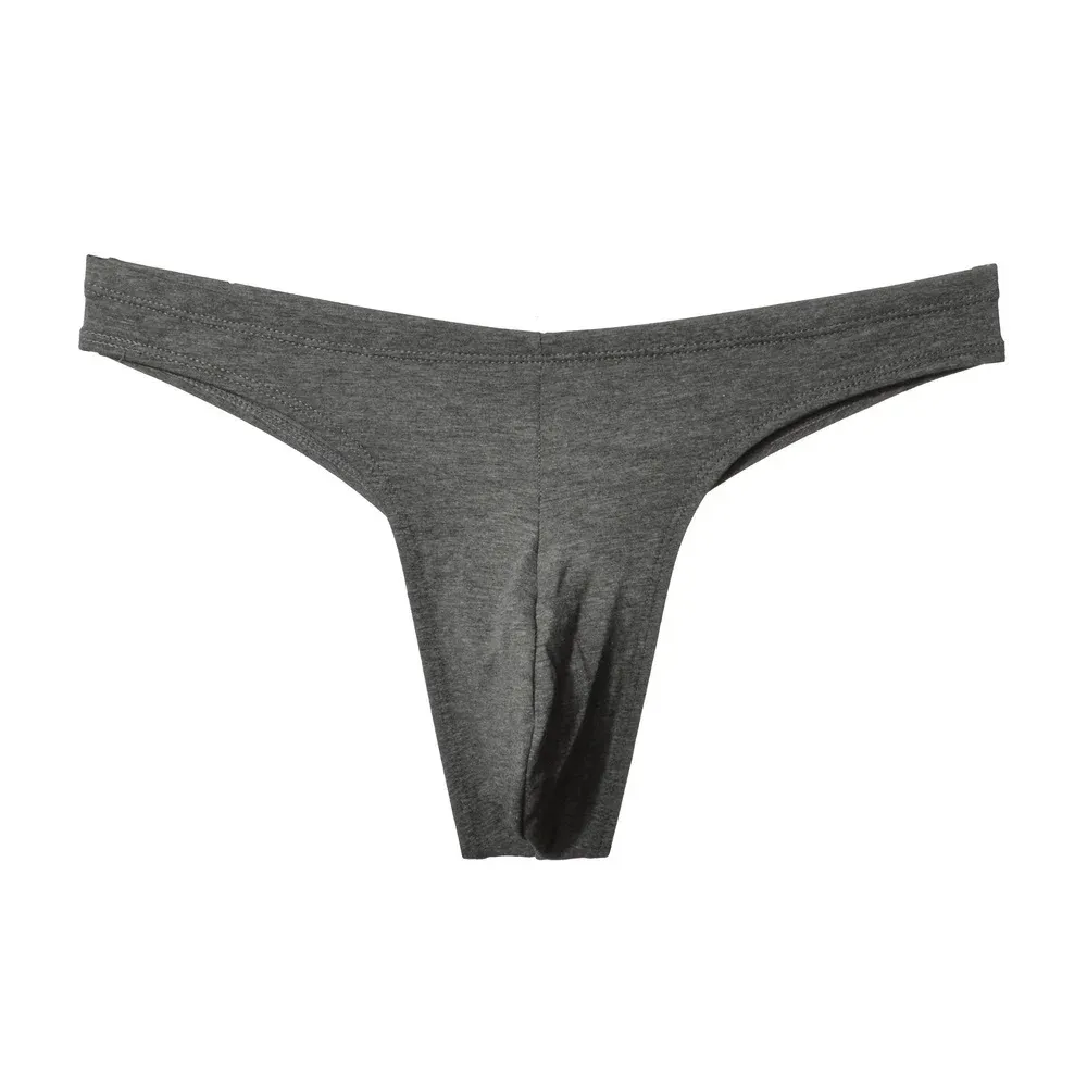 New European and American Low Rise Cotton Underwear New Men's Sports Thong T Pants Traceless Underwear