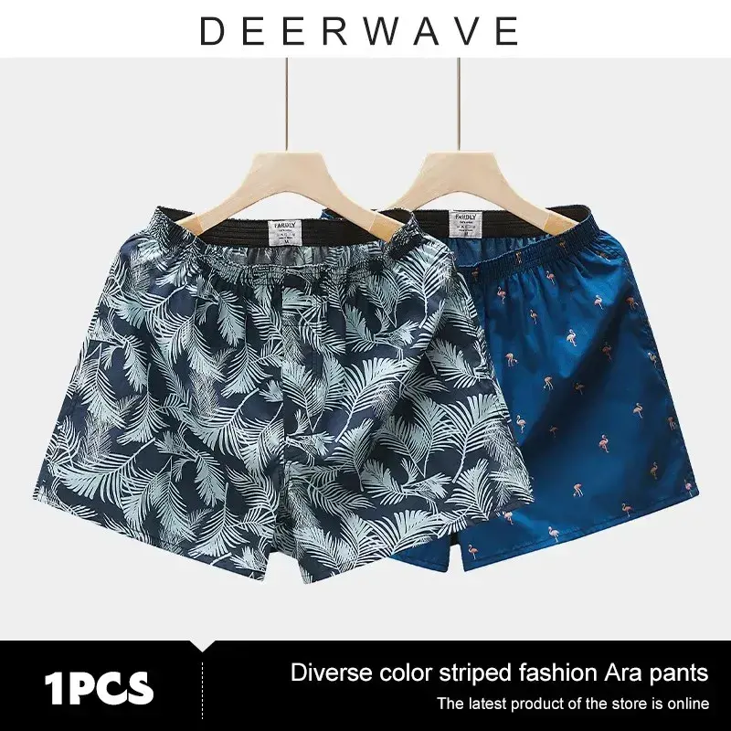 Boxer Men Thin Summer Underwear Cotton Man Big Size Short Breathable Printing Shorts Boxers Male Underpants Paties