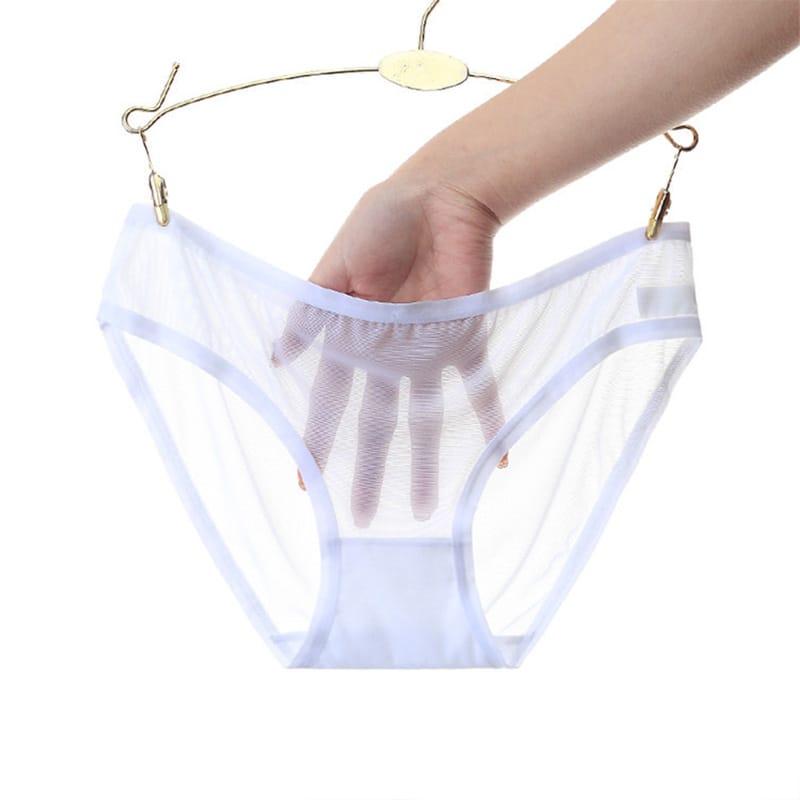 Sexy Seamless Panties Women Lace Mesh Panties Transparent Clear Briefs Casual Underwear Hollow Out Ladies Underpants Lingerie