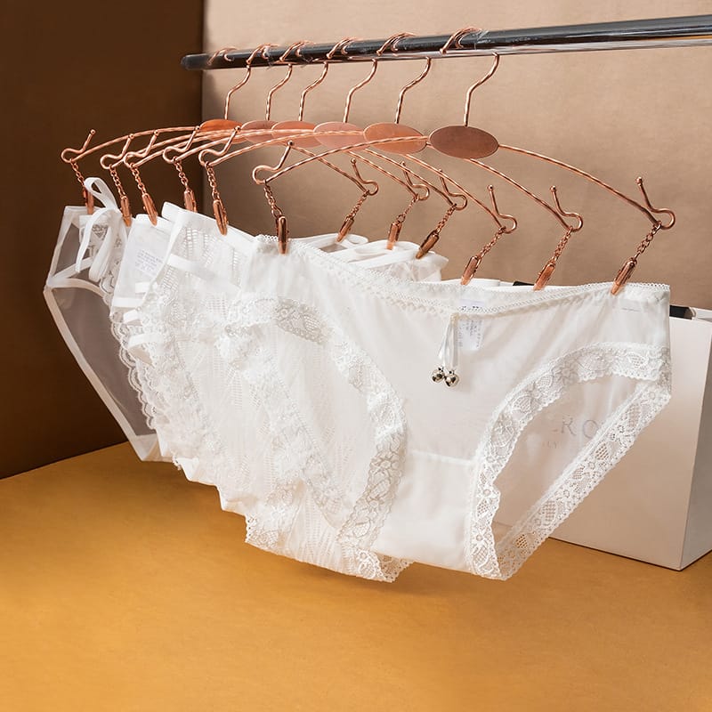 Sexy Lace Panties Explosive Cross Bandage Women Underpants Solid White Color Low Waist Seamless Thong Underwear Hollow Lingerie