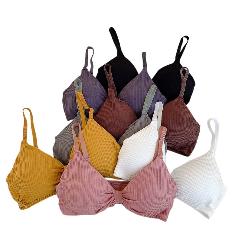 Wire Free Cotton Bras For Women Push Up Bra Sexy Lingerie Comfort Bra Tops Female Brassiere Seamless Underwear Solid Intimates