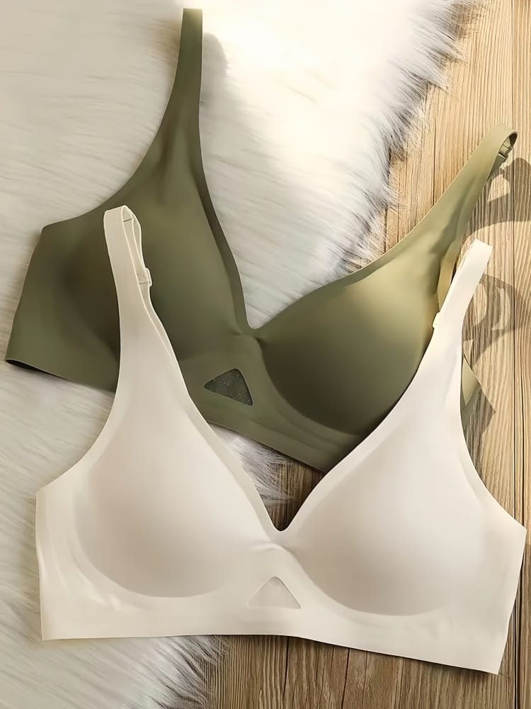 Deep V Seamless Bras for Women Gather Up Wireless Bra Thin Pad U-back Brasiere Invisible Soft Underwear Sexy Lingerie Bralette