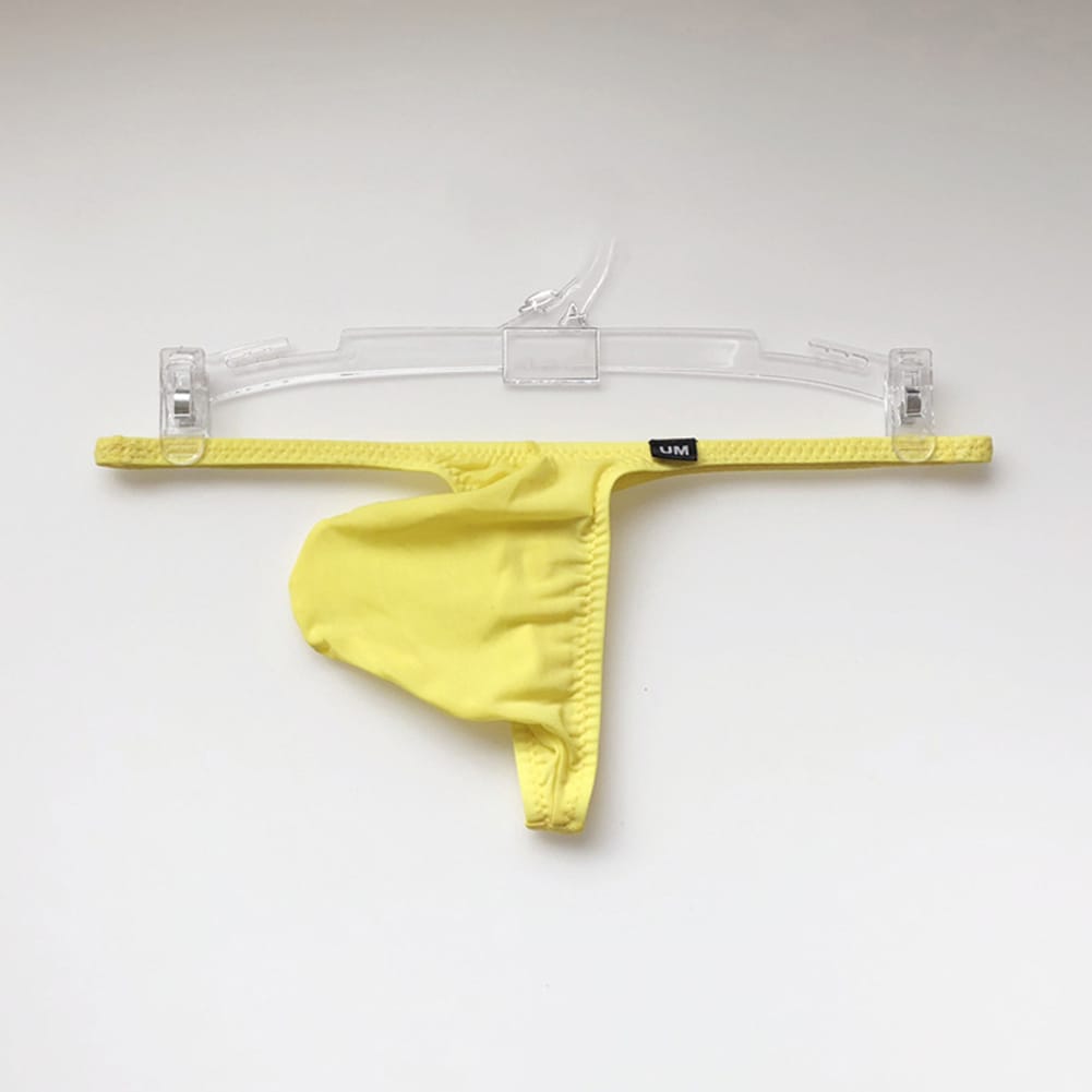 1pc Men's Low Waist T-Back Thongs G-Strings U-convex Pouch Underwear Lingerie See Through Man Panties Bikini Briefs