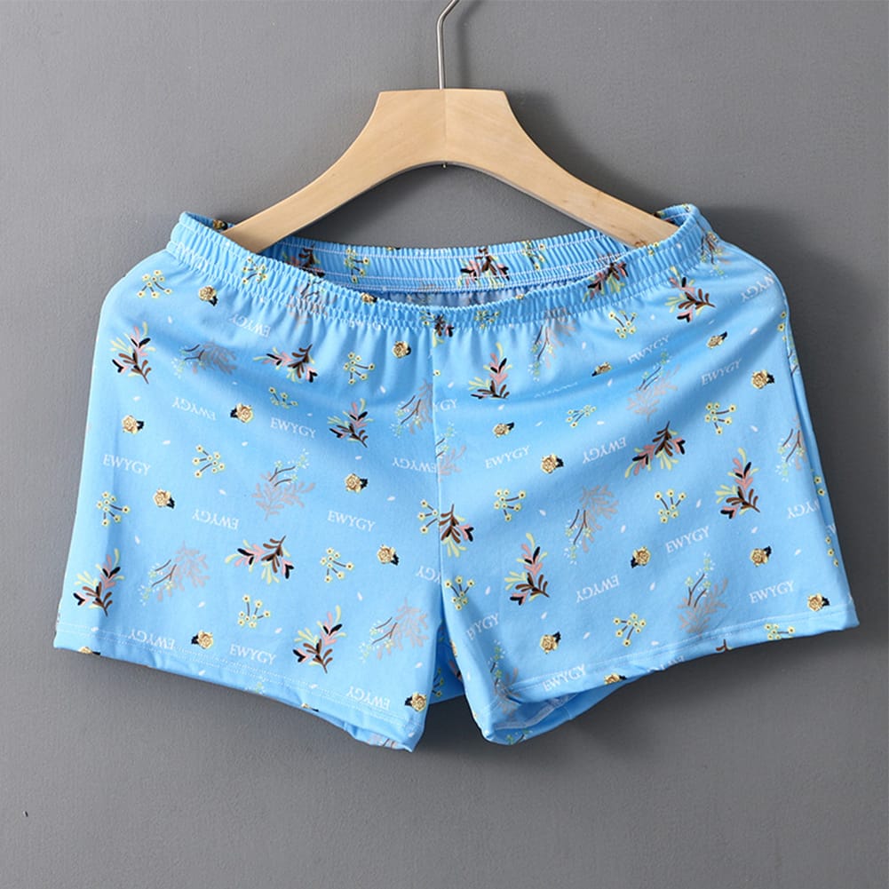 Sexy Men Trunks Cartoon Printed Ice Seamless Boxer Briefs Soft Pouch Underwear Breathable Shorts Underpants Slip Homme