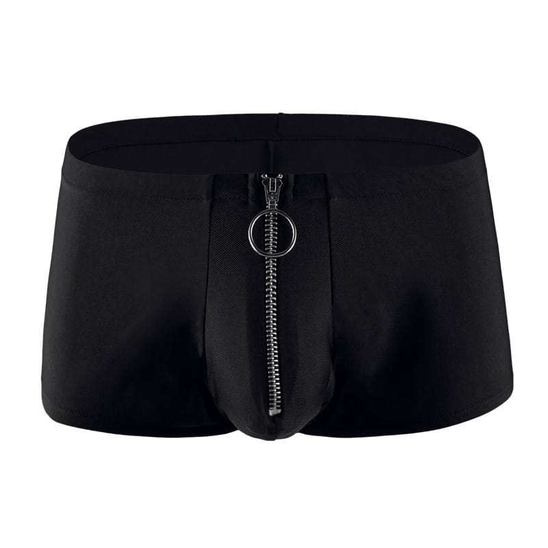 Men's Boxers Shorts Underwear Gay Bikini Slip Homme Solid Panties Man Zip Low Rise U Convex Pouch Underpants Cueca Calzoncillo