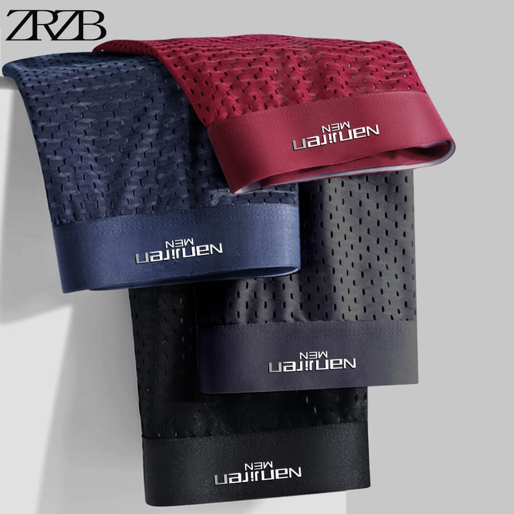 Men's Panties Male Underpants Man Pack Shorts Boxers Underwear Slip Homme Calzoncillos Bamboo Hole U Convex Pouch Large Size 5XL