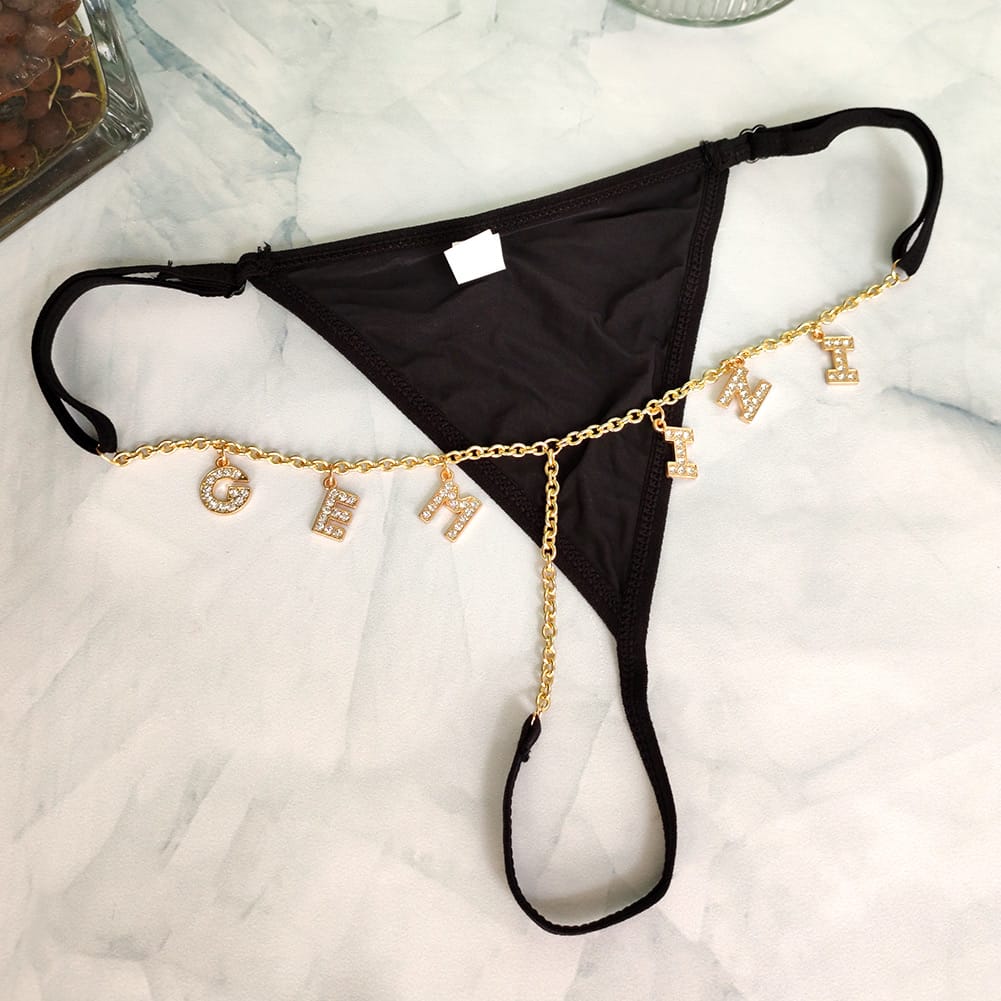 Custom Name Letter Thong for Women Panties Sexy Women's Low Waist Underwear Solid Comfort Female Underpants Lingerie Adjustable