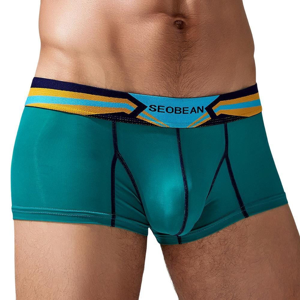 SEOBEAN Mens Underwear Boxers Ice Silk Breathable Sexy Underpants Men Boxer Shorts 2023 New Nylon Male Panties Boxers Briefs