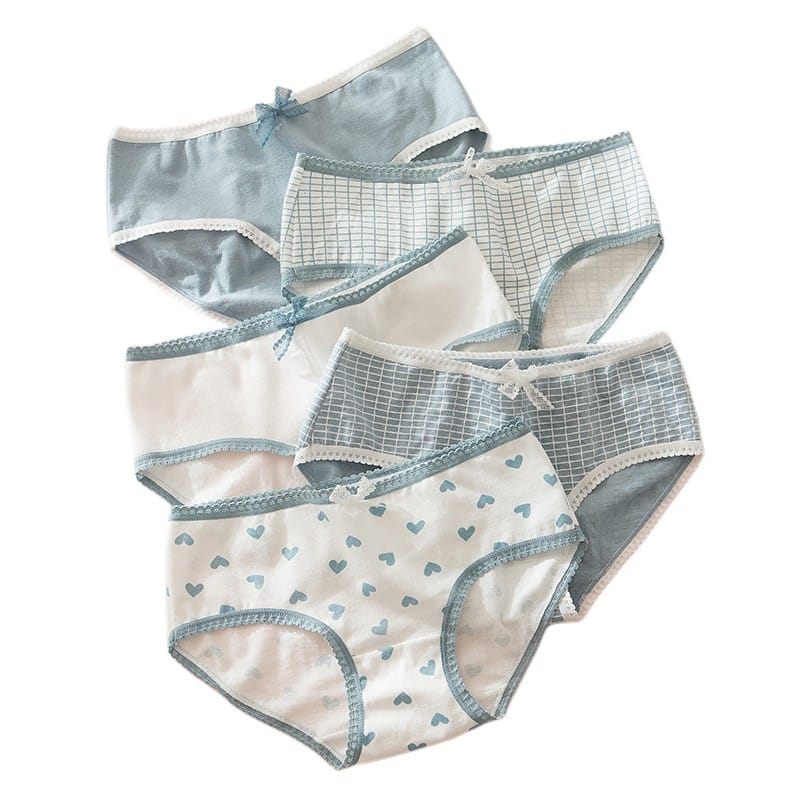 Cotton Panties Women's Briefs Breathable Underwear Fashion Panty Lovely Heart Pattern Girl Comfy Underpants Female Lingerie