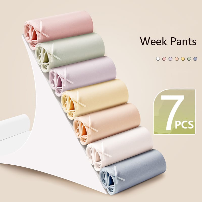 7Pcs Women Panties Breathable Cotton Underwear Girls Briefs Solid Panty Soft Underpants Seamless Sexy Low Waist Female Lingerie