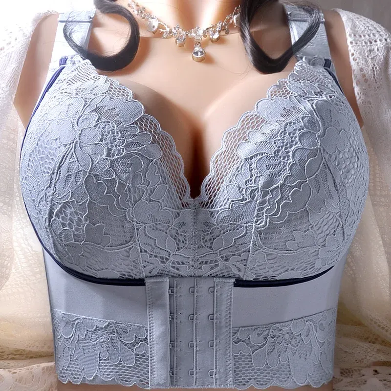 Women Bra Wire Free Sexy Push Up Invisible Bras Front Closure Underwear for Female breast support  Seamless gather Bralette