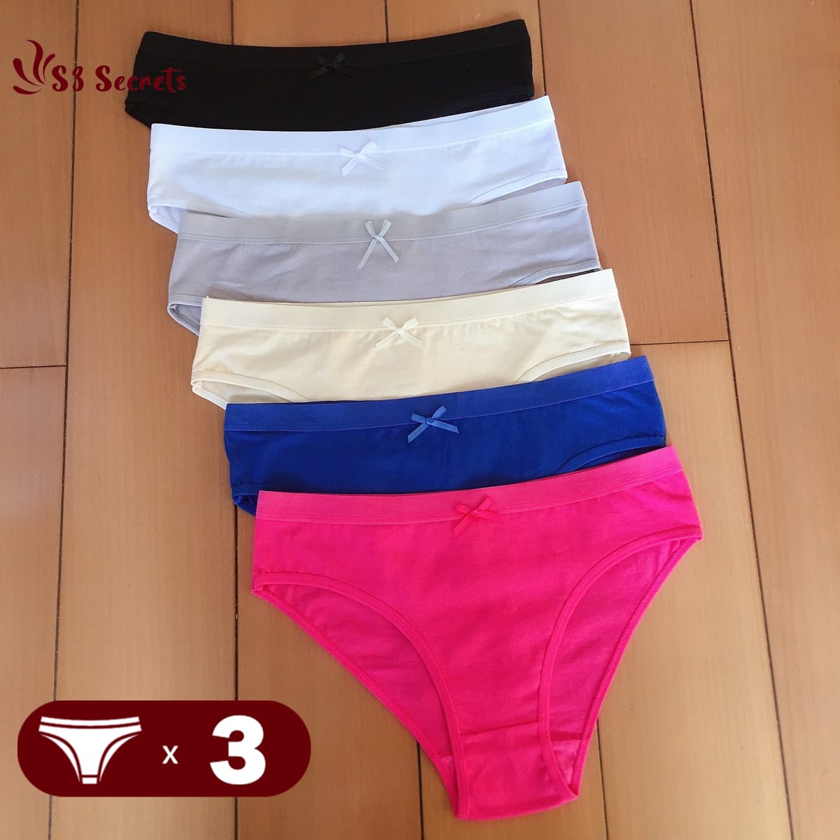 3PCS/Lot Women Underwear Cotton Panties Sexy Low Rise Female Underpants Solid Panty Breathable Intimates Women Lingerie M-2XL