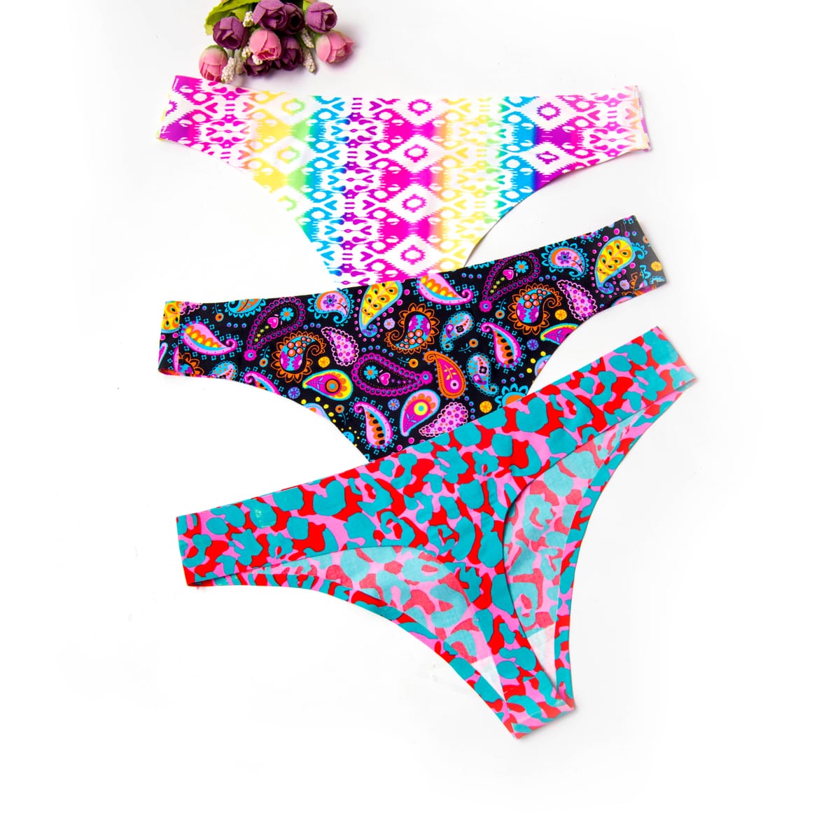 XXL big size Leopard Women Sexy Seamless Women Underwear Thongs G-string Panties Briefs lingerie Ladies T-back