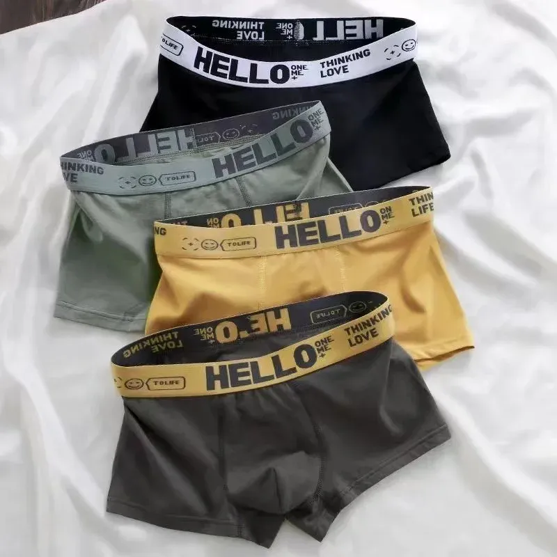 Men's Underwear Men Wholesale Large Size Mid-waist Antibacterial Breathable Comfortable Cotton Boxer Shorts Head Men