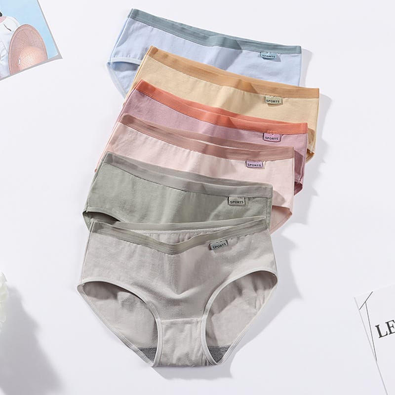 Cotton Antibacterial Underwear for Women Girl Simple Sexy Mid-waist Student Triangle Pants Comfortable and Breathable Panties