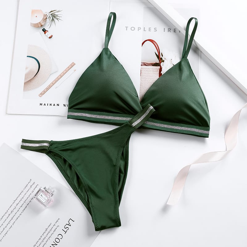 1set Women's Lingerie Bra Brief Sets Woman Bralette Active Bras Seamless Wire Free Ice Silk Bras Panties New Underwear BANNIROU