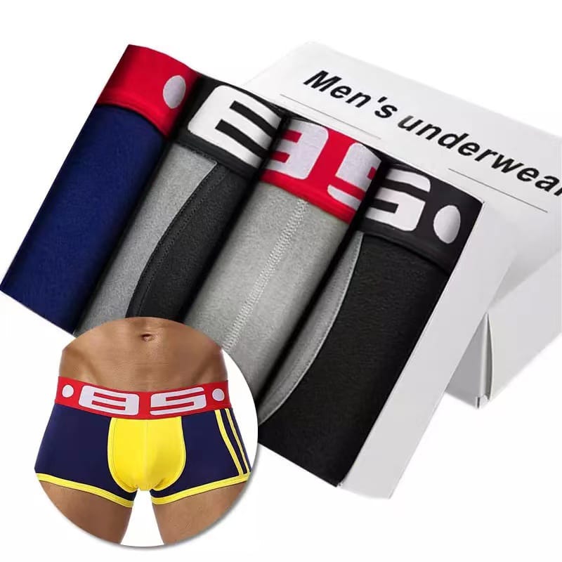 4Pcs/Lot Men Boxers Shorts Cotton Mens Underwear Cueca Sexy Boxer Male Underpants Sports Breathable Men's Panties Set