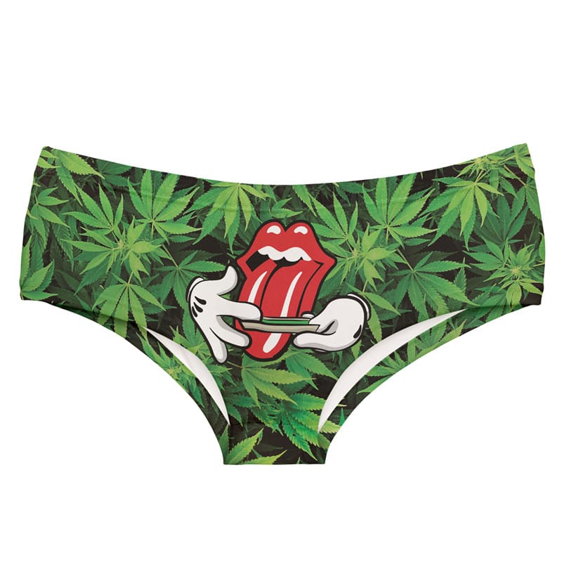 3D Panties Underwear Lovely Roll Your Weed Funny Print Kawaii Women Push Up Briefs Lingerie Thong For Female