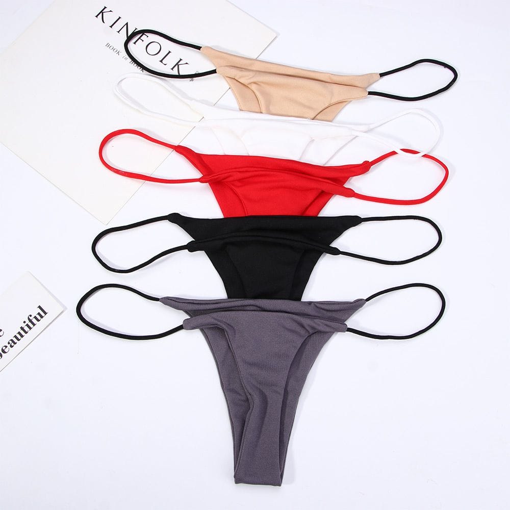 Sexy Women Cotton S-XL Thin Strappy Bikini Underwear Thongs Panties G Strings
