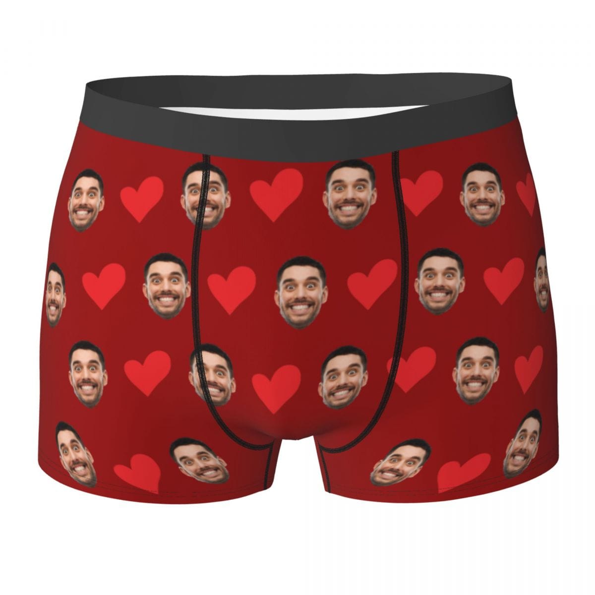 Personalized Face Photo Underwear - Custom Heart Boxer Briefs - Custom Men Briefs - Gift For Husband - Anniversary Gift for Dad