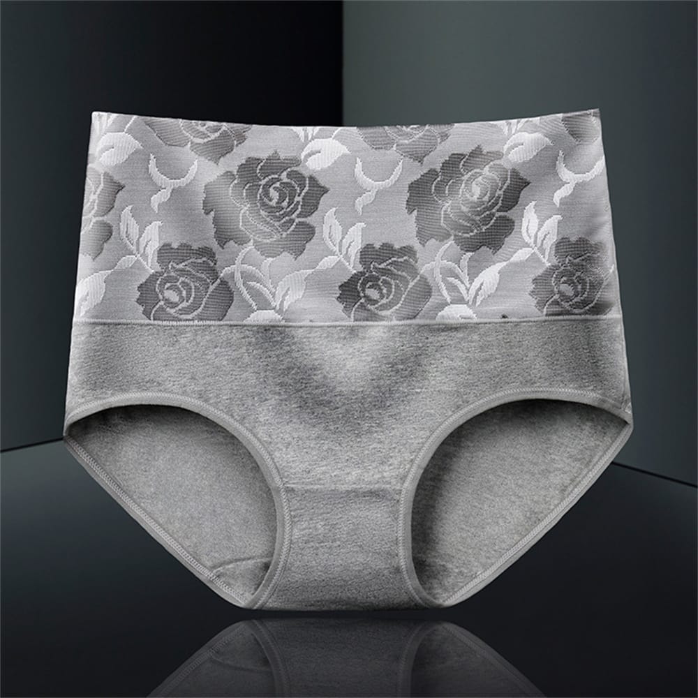 3XL 4XL 5XL Plus Size Women Panties Floral High Waist Brief Female Underwear Calzones Mujer Ladies Underwear Panties Oversize