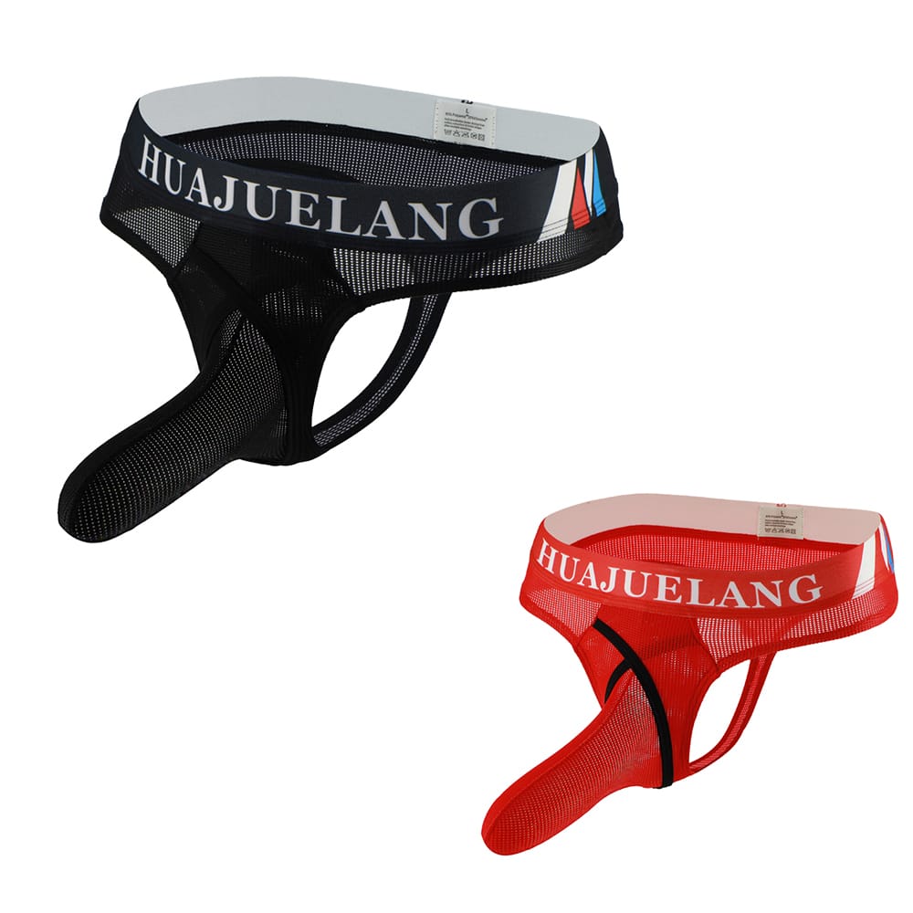 Men Using Thong Panties G-string Elephant Nose Underwear Panties Mesh Cool Thong Lingerie For Gay Men Body Low Waist Underwear