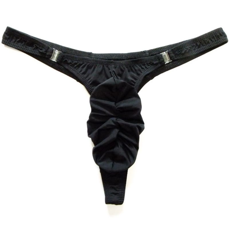 1pc Men's Fashion Sexy G-strings Briefs Underwear Elastic Waist T-back Breathable Panties Thong With Buckle Man Underpants