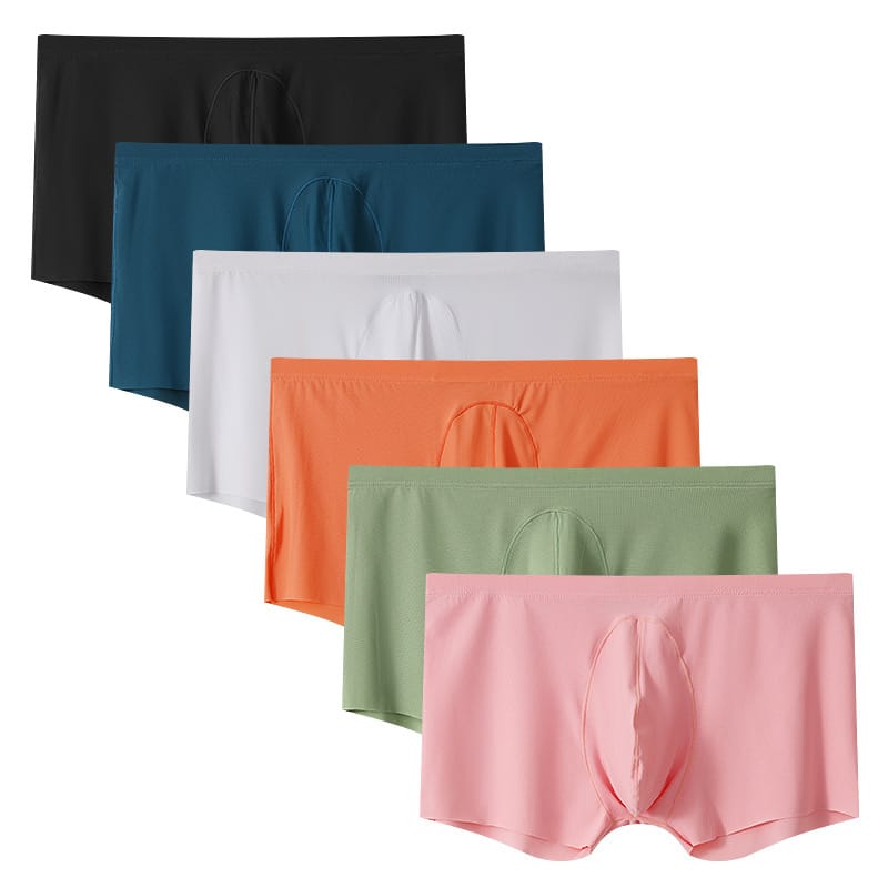 Mens Underwear Boxers Homme Solid Ice Silk Mesh Panties Man Breathable U Convex Pouch Underpants Male Trunks Cueca Calzoncillo
