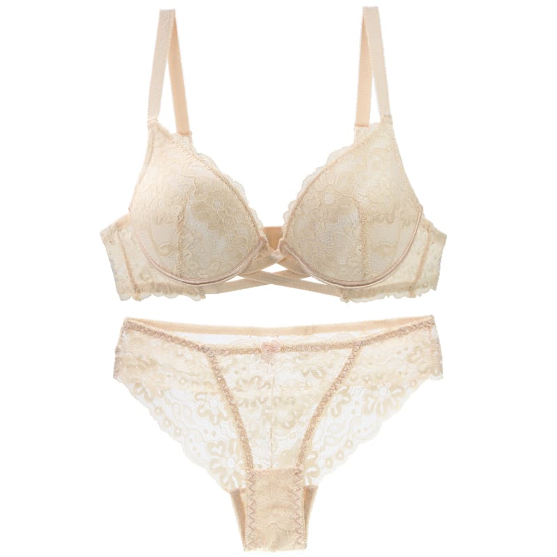 2021 New Sexy Floral Lace Bras Set For Female Lingerie Intimates Beige Black Blue Pink Red White BCDE Cup Underwear